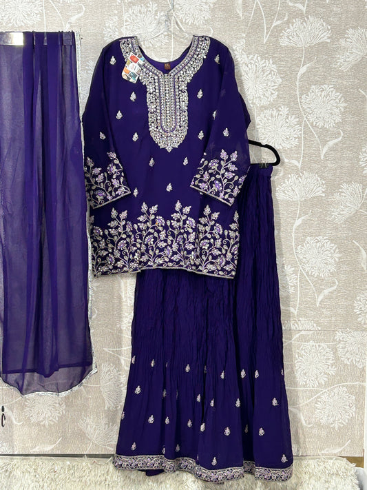 Chiffon sharara set