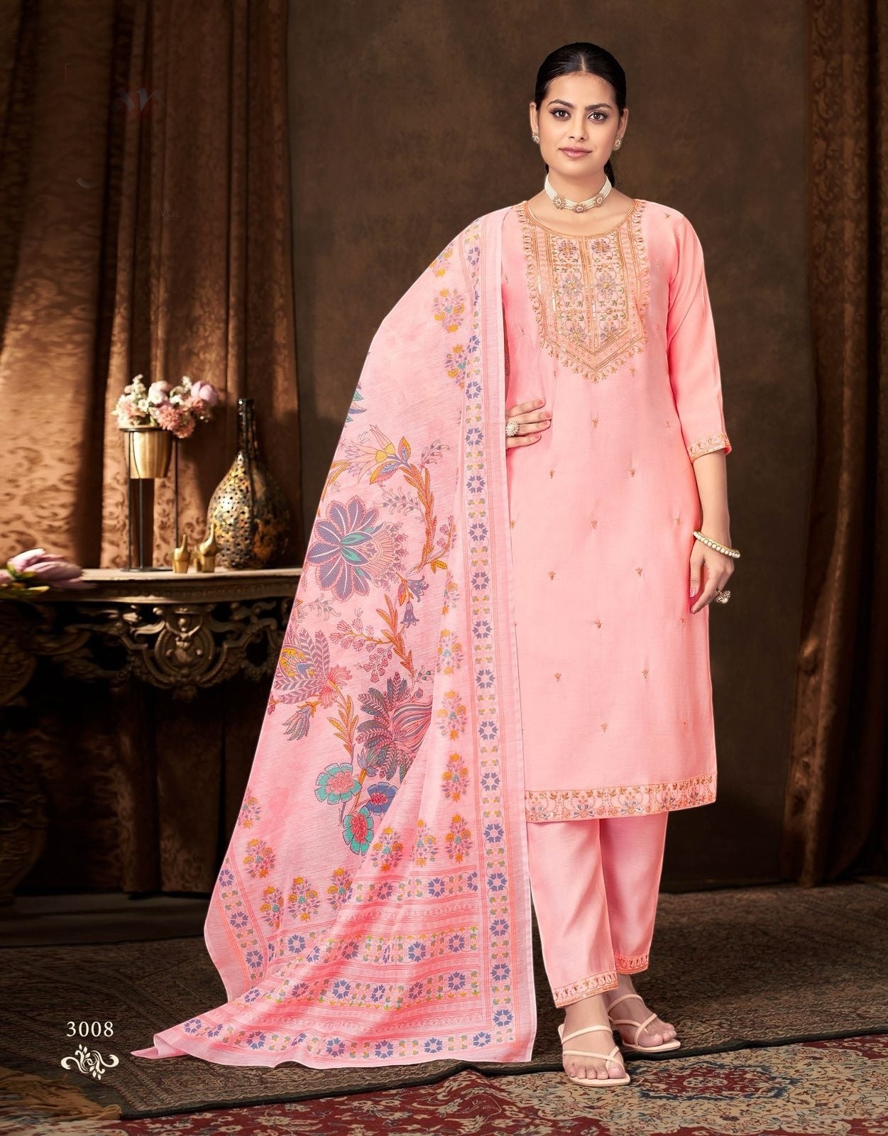 Modal silk Kurti set