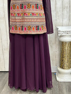 Heavy embroidery work sharara suit