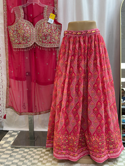 Chiffon lehenga Choli set