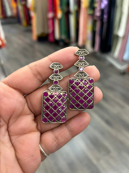 Oxidized earrings