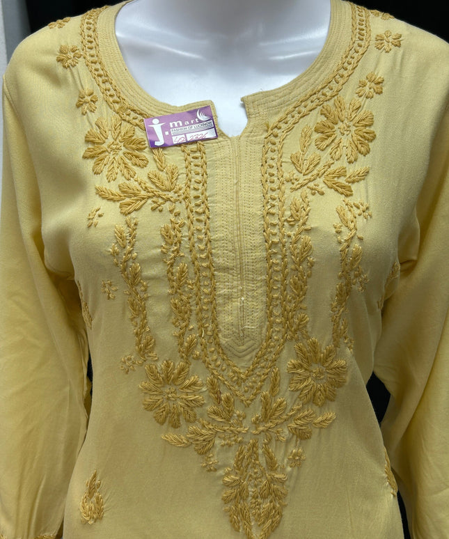 Rayon Chikankari kurti