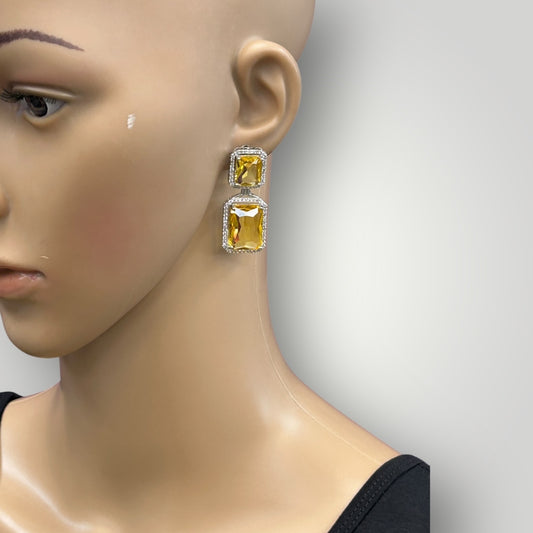 Yellow AD earrings