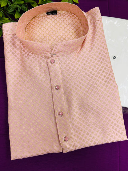 Light peach kurta pajama set