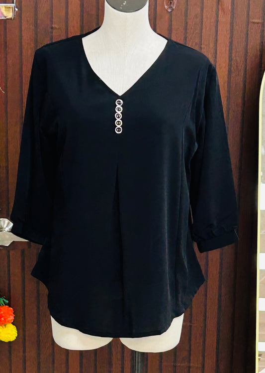 Black short kurti top / tunic
