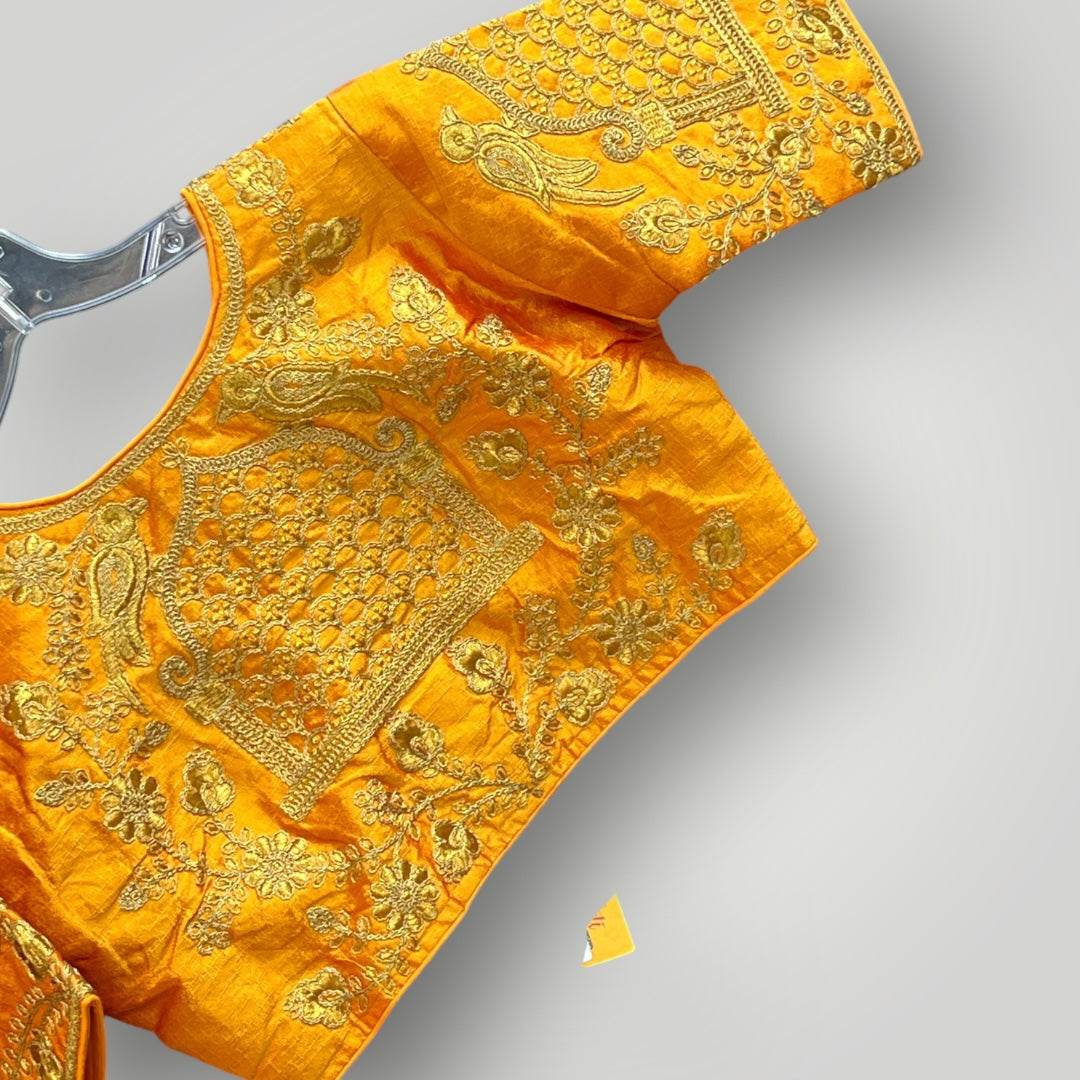 Readymade blouse : mango yellow - Kurti Connection USA