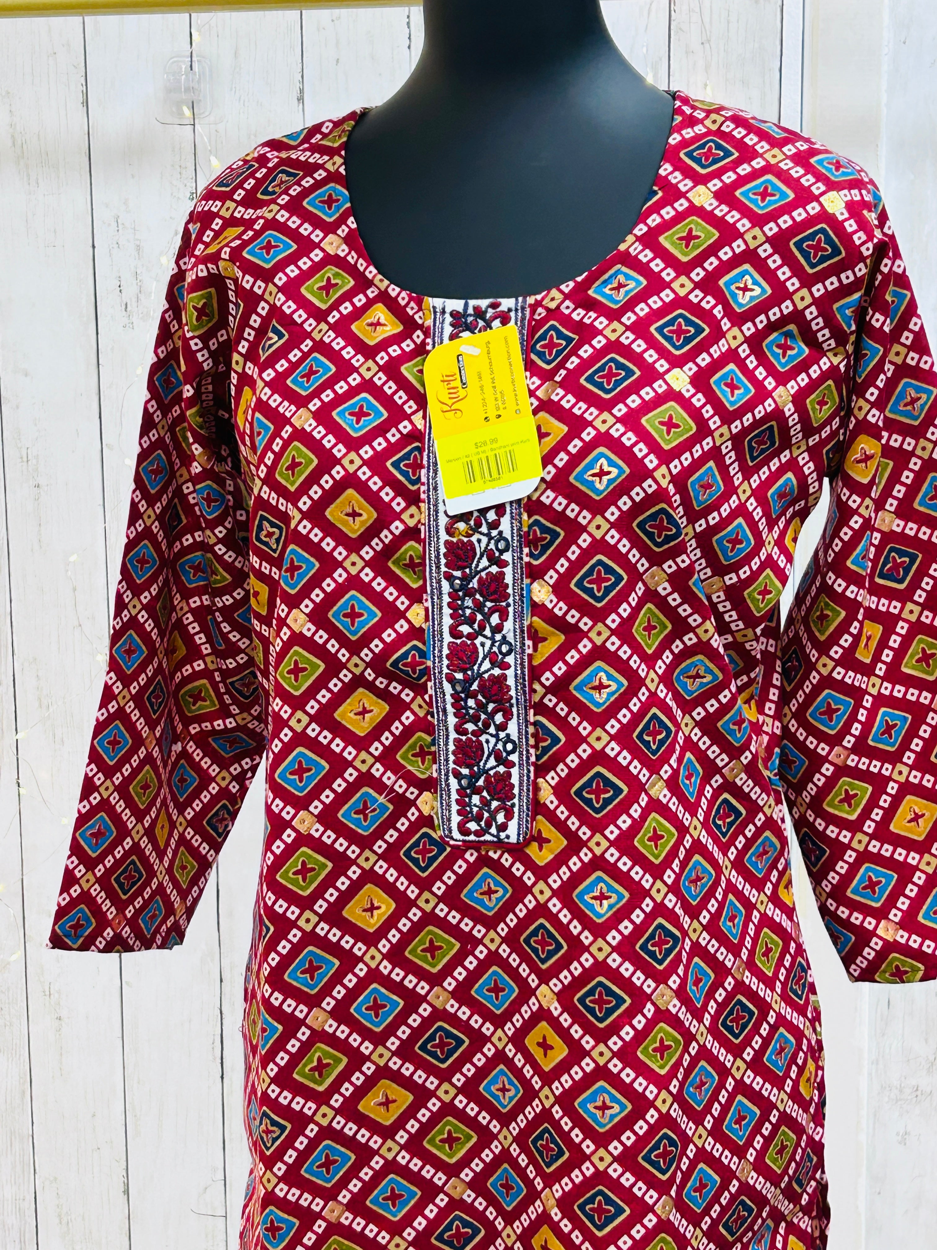 Bandhani print Kurti