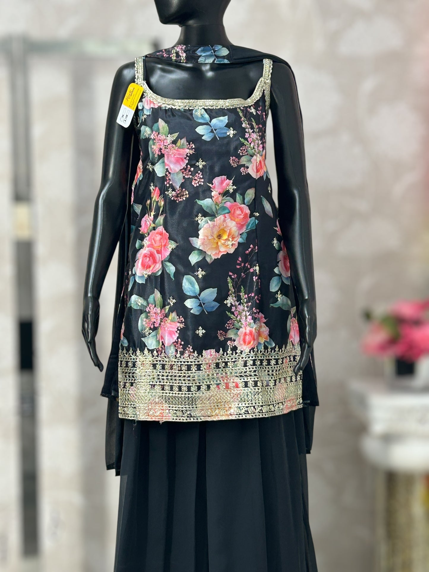 Black sharara set