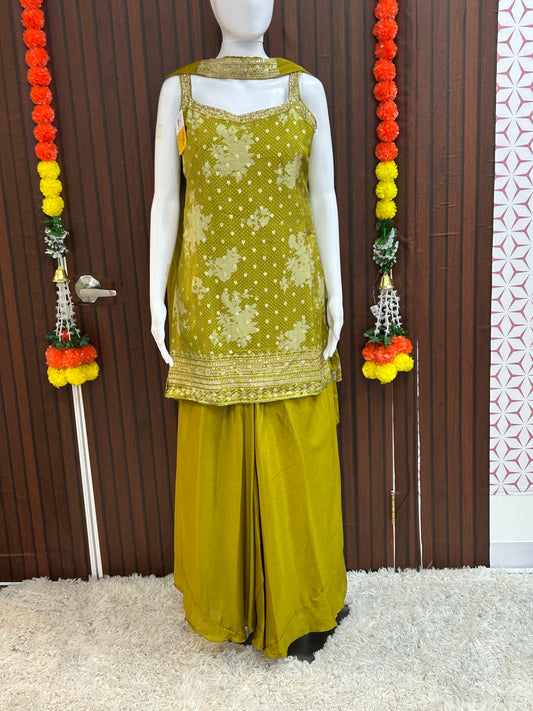 Silk sharara set