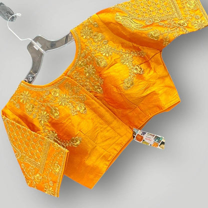 Readymade blouse : mango yellow - Kurti Connection USA