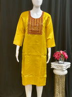Chanderi silk kurti by Kurti Connection USA