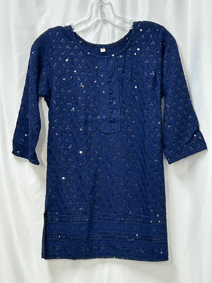 Dark blue short kurti