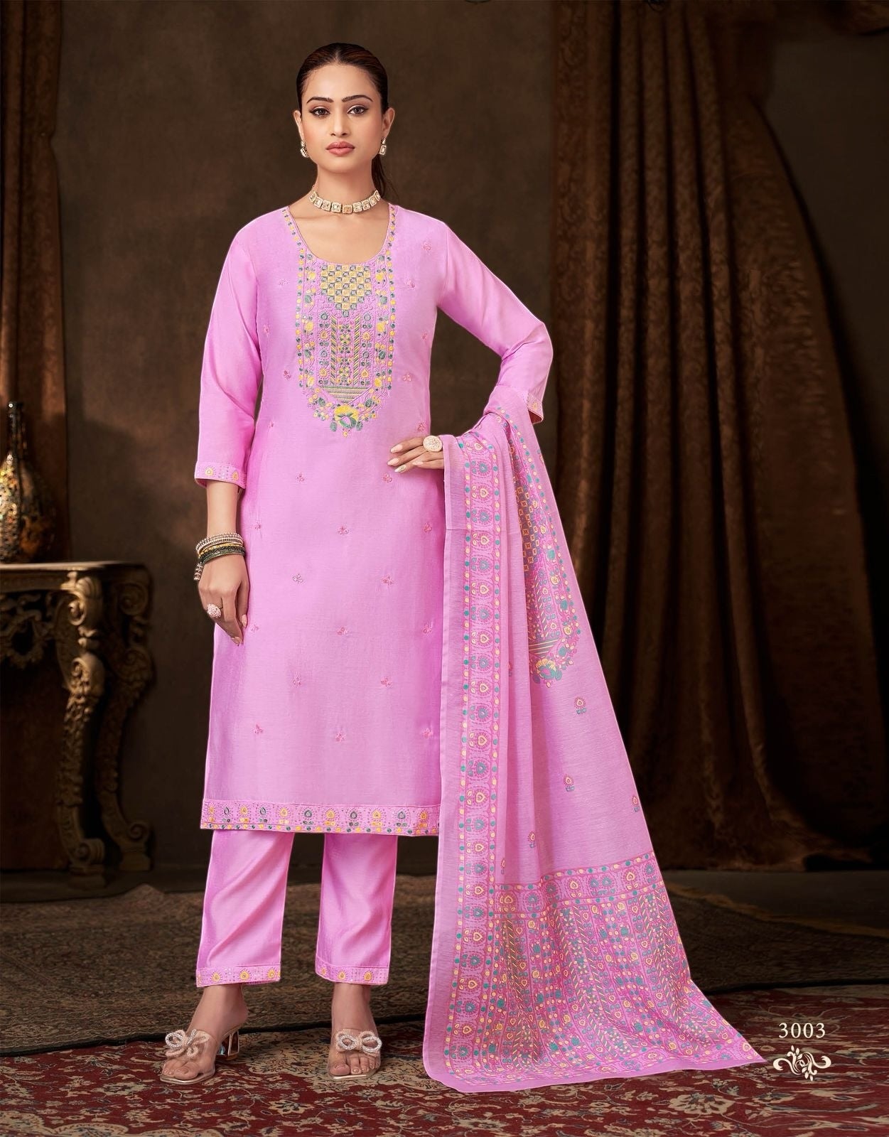 Modal silk Kurti set