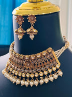 Traditional Kundan choker necklace set by Kurti Connection USA