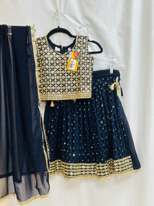 Dark blue lehenga Choli set for girls
