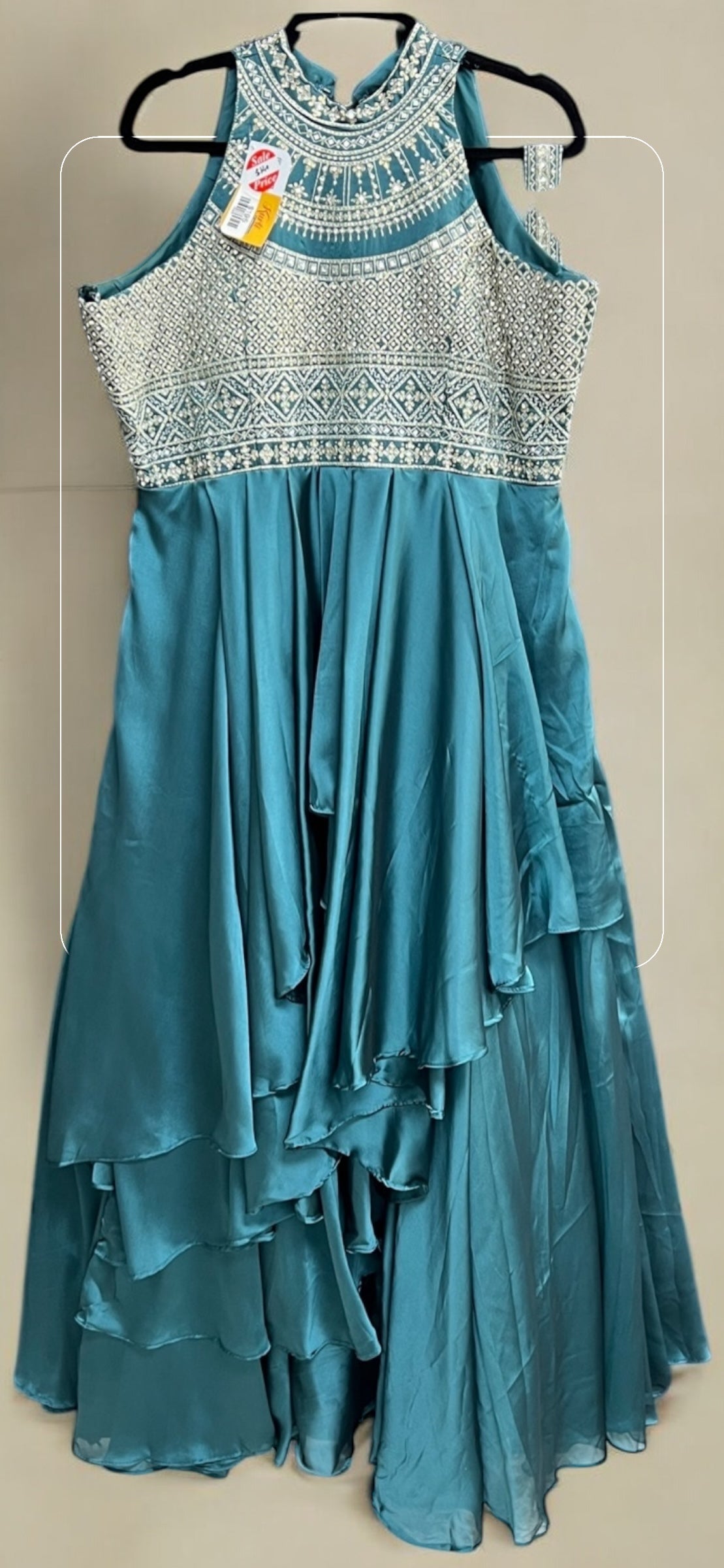 Chiffon silk Indo western gown/ long dress