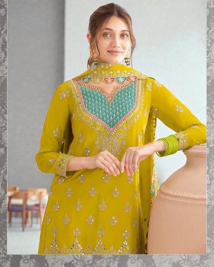 Chiffon sharara suits