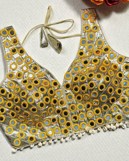 Mirror and shells work blouses by Kurti Connection USA