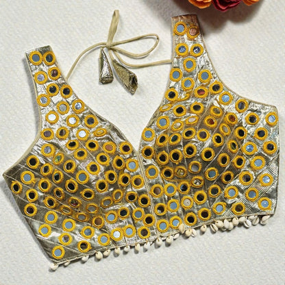 Mirror and shells work blouses