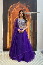 Purple lehenga Choli set by Kurti Connection USA