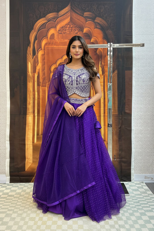 Purple lehenga Choli set