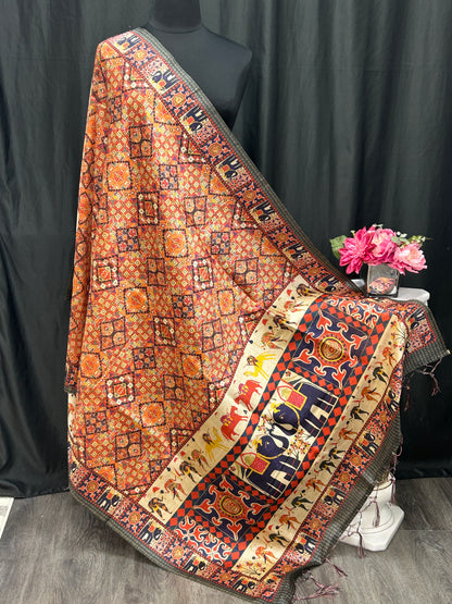 Digital print dupatta