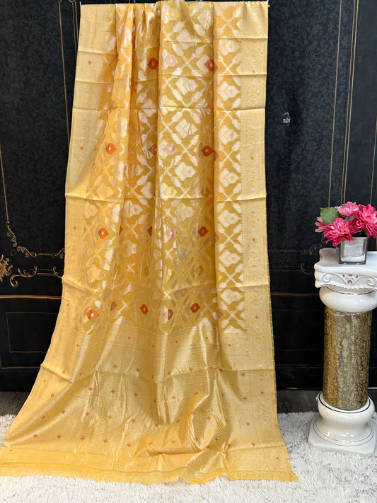 Linen cotton saree