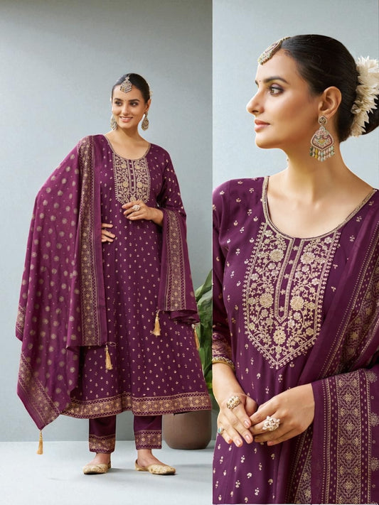 Wine : Plus size Kurti set