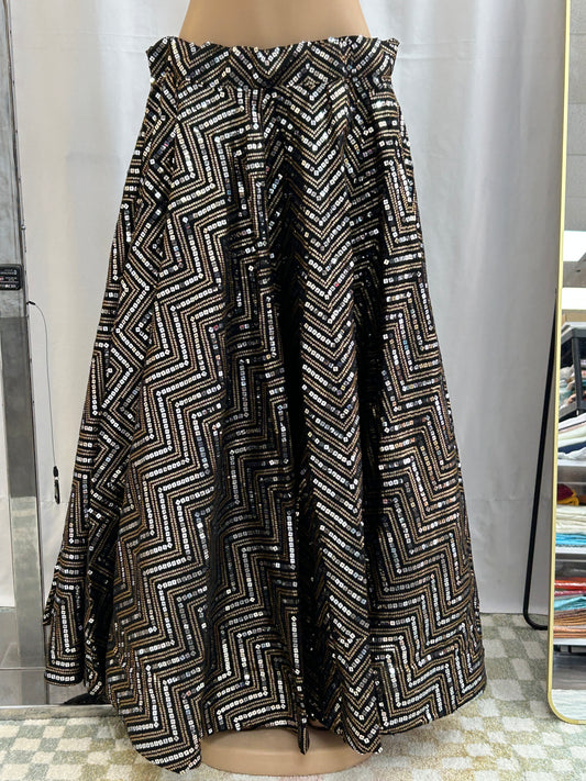 Black sequin lehenga