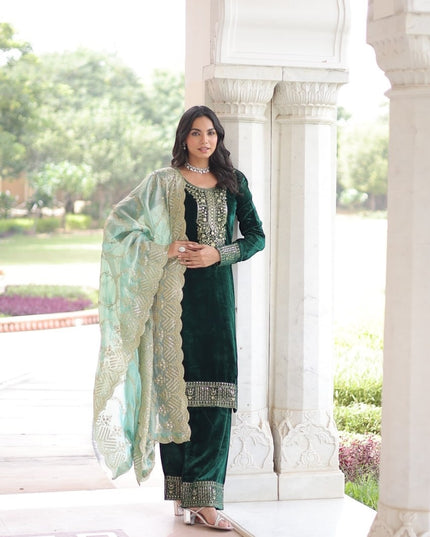 Velvet salwar suit