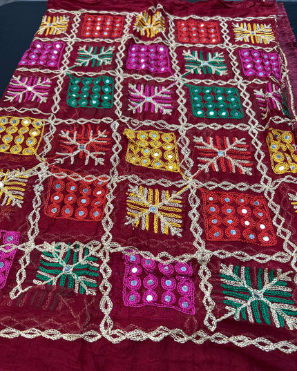 Embroidered phulkari dupatta