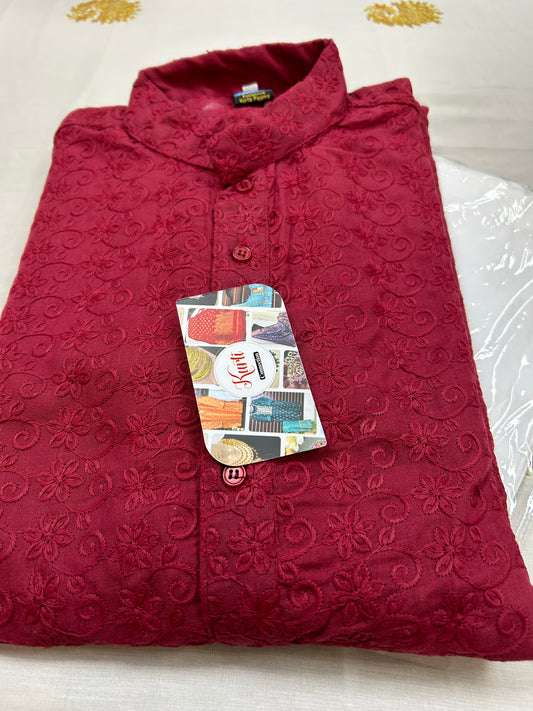 Cotton chikankari kurta pajama