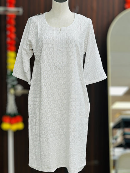 Cotton chikankari kurti