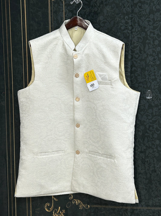 Silk vests for men | half jacket / kurta : Grey