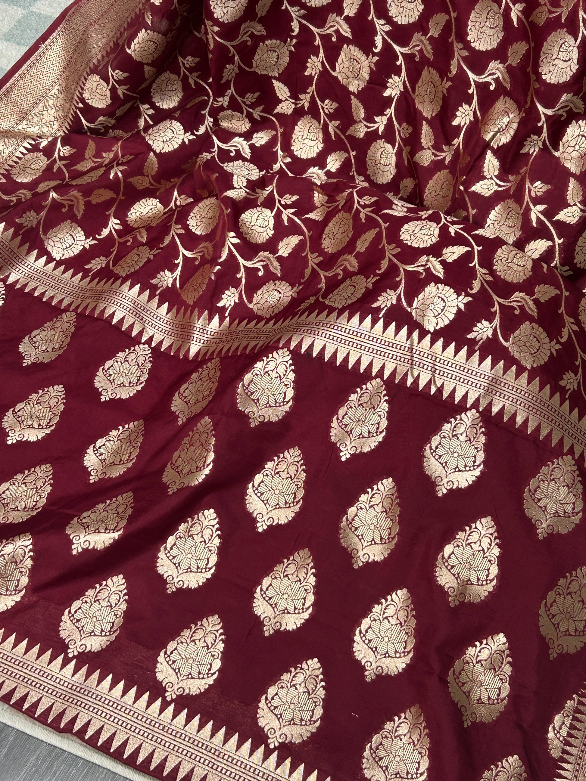 Mashru silk Banarasi saree - Kurti Connection USA