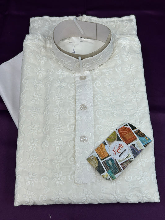 White kurta for little boys