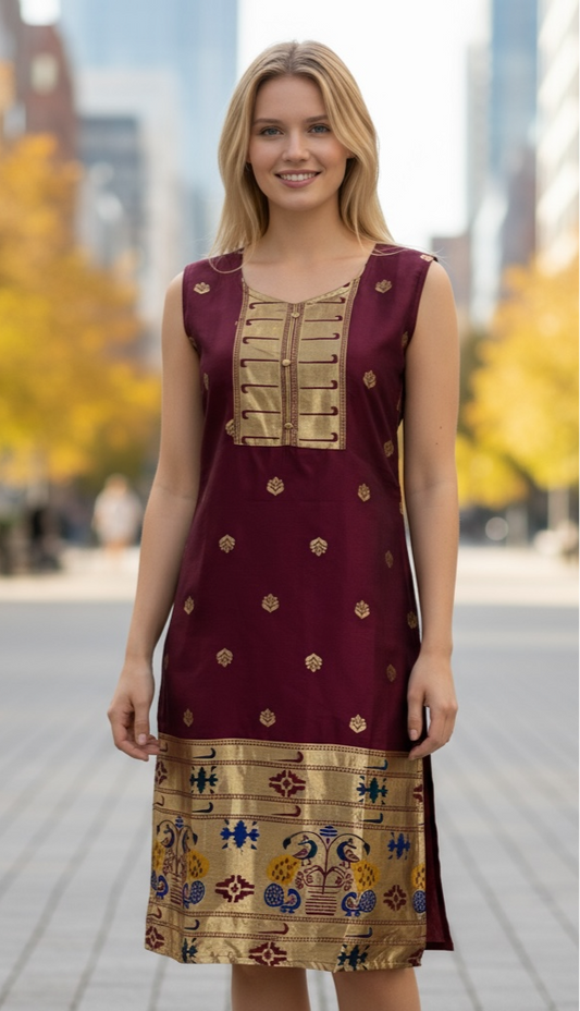 Paithani Silk Kurti