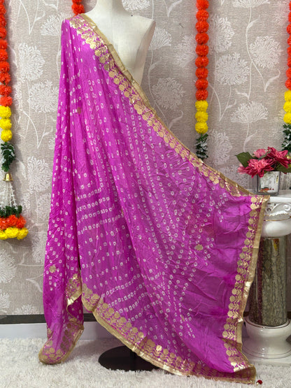 Light purple Bandhani dupatta