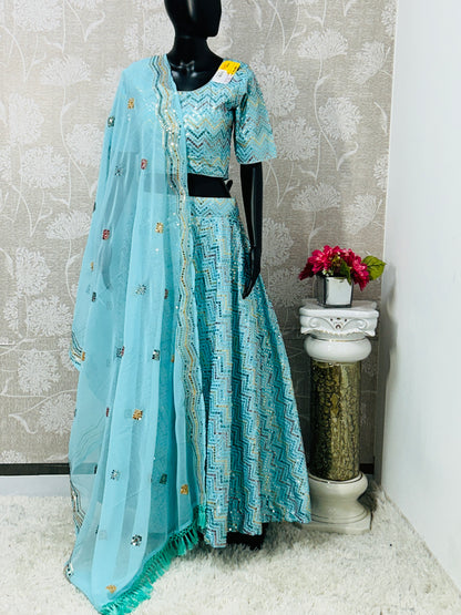 Chaniya choli set : silk lehenga choli