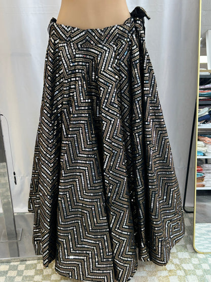 Black sequin lehenga