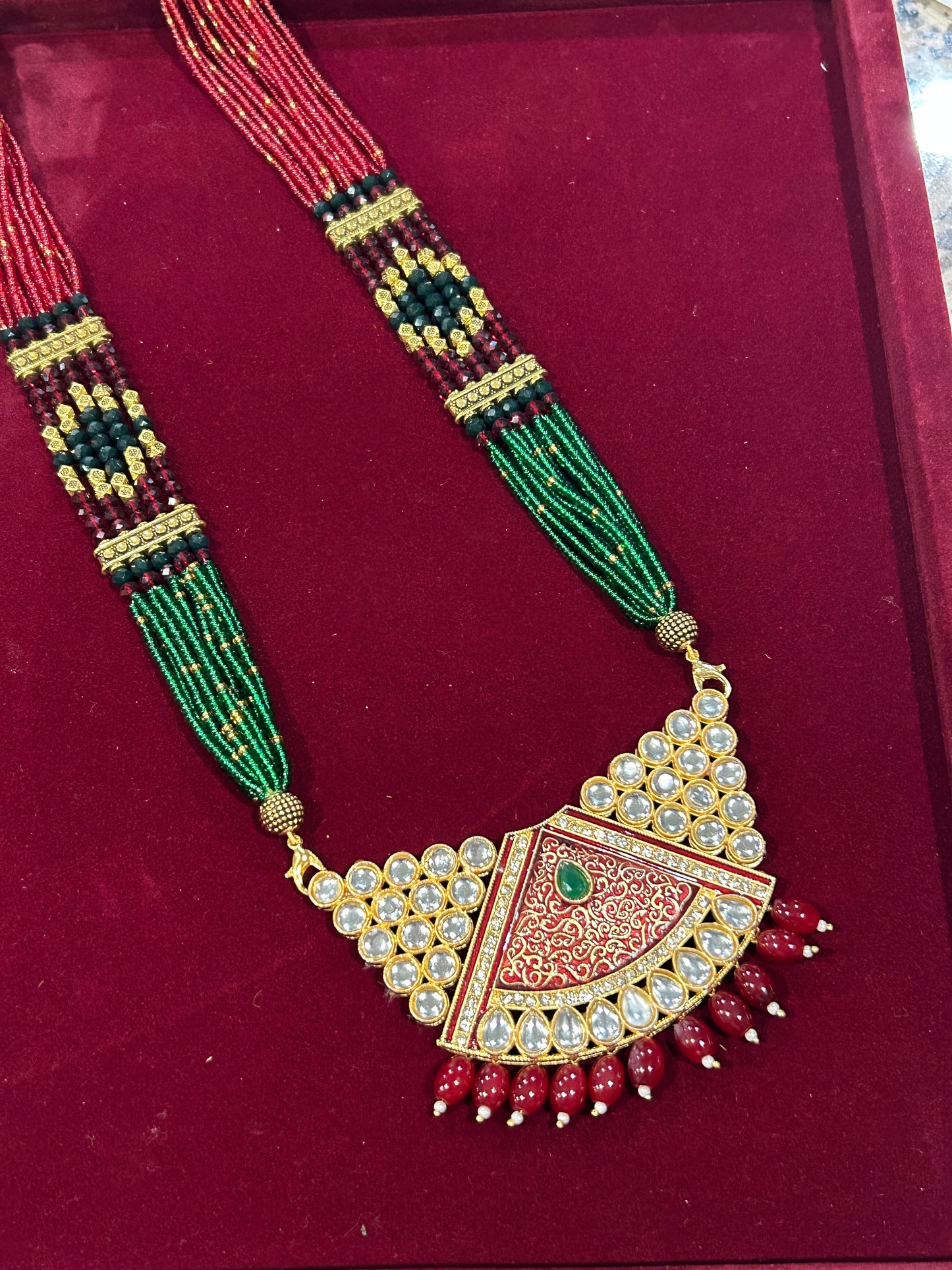 Long haar | Kundan necklace