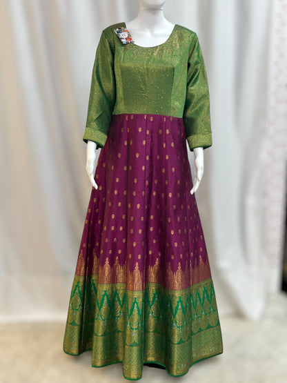 Silk long gown : only gown no dupatta