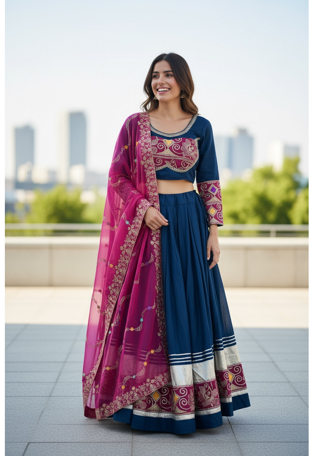 Garba : cotton chaniya choli set