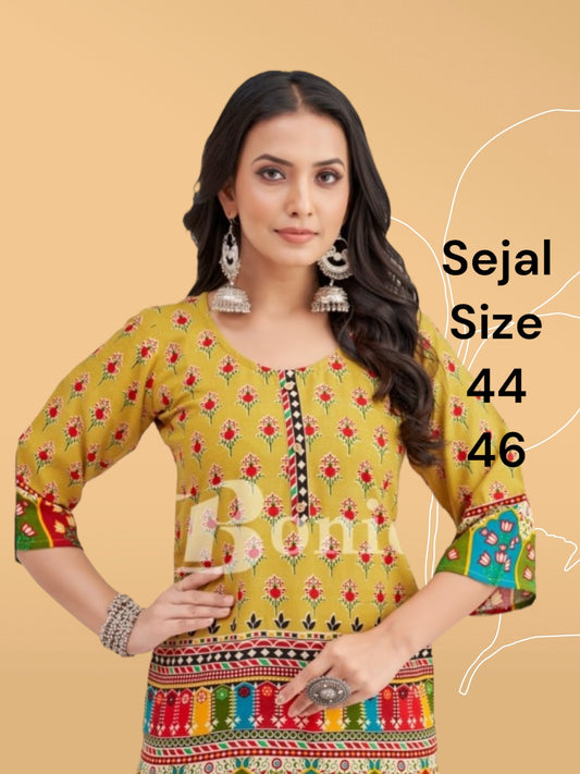 Sejal : cotton short kurtis