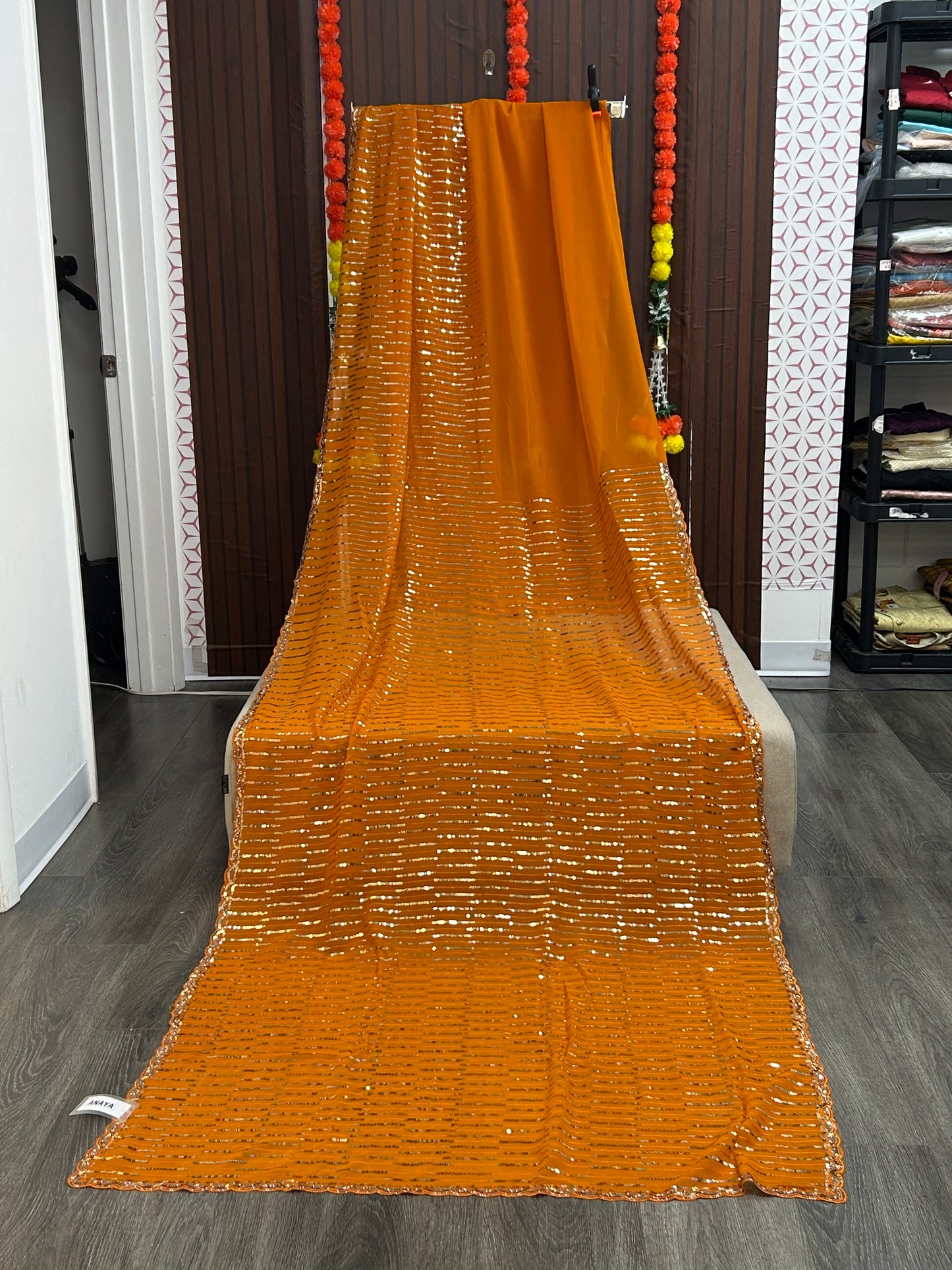 Sequin saree
