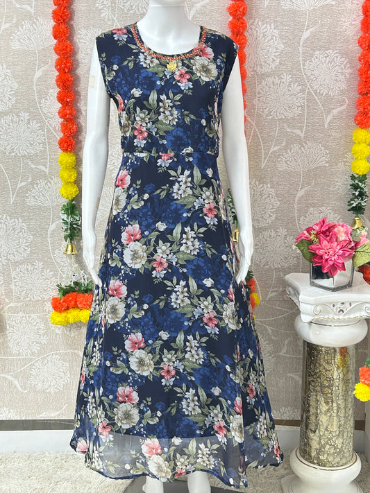 Georgette long kurti