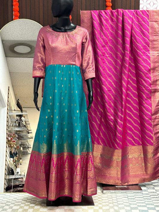 Silk long gown