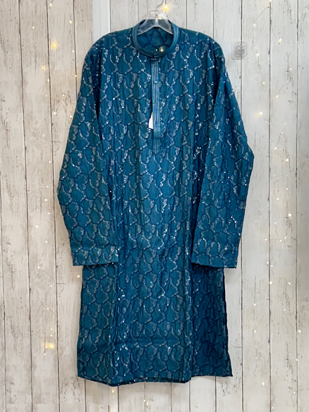Sequin work kurta pajama set for men