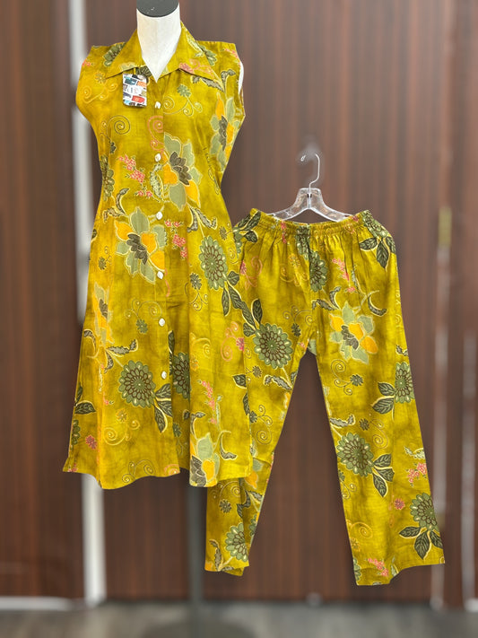 Trending summer cotton Co-ord set