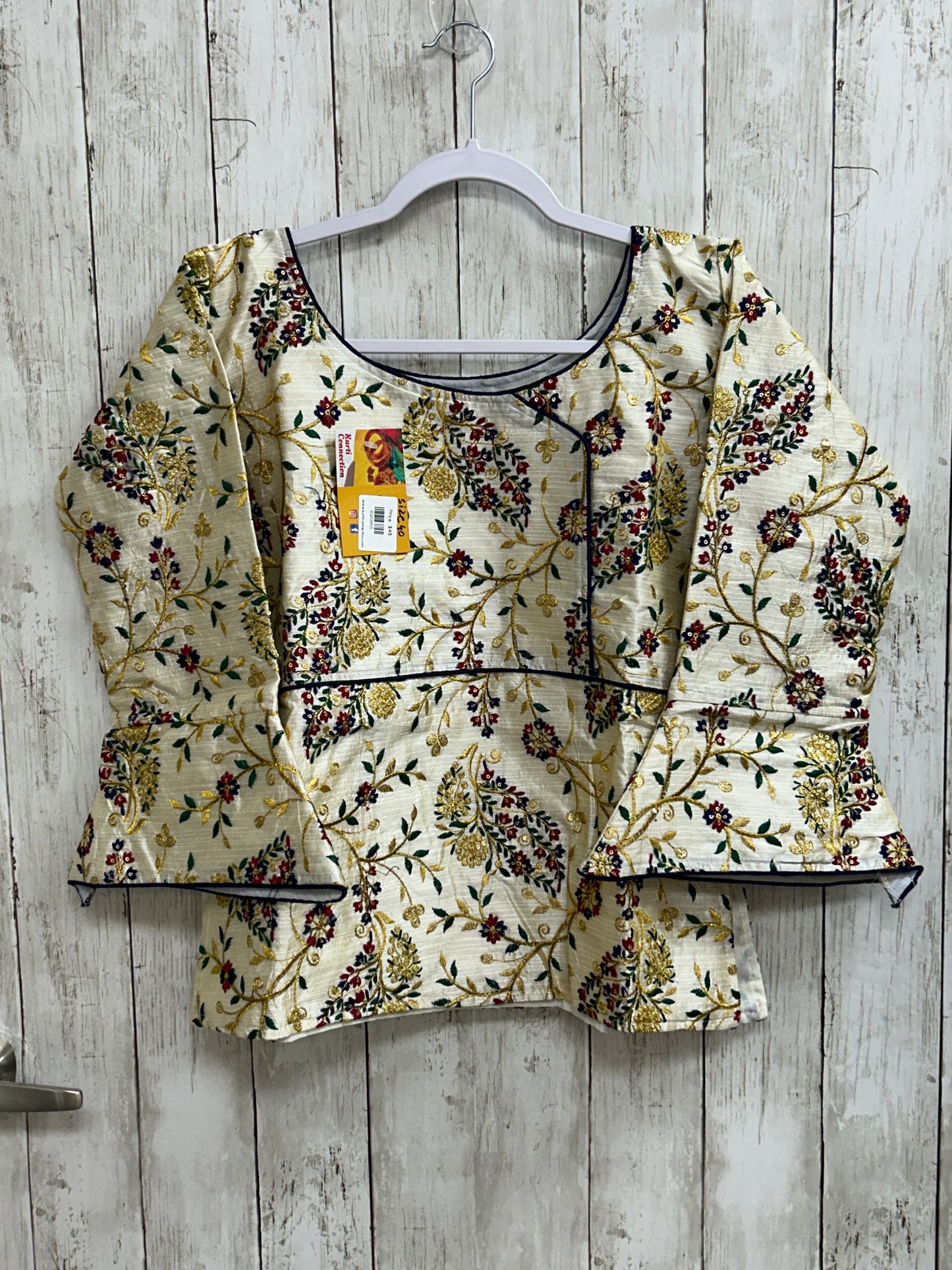 Raw silk blouse | long blouse